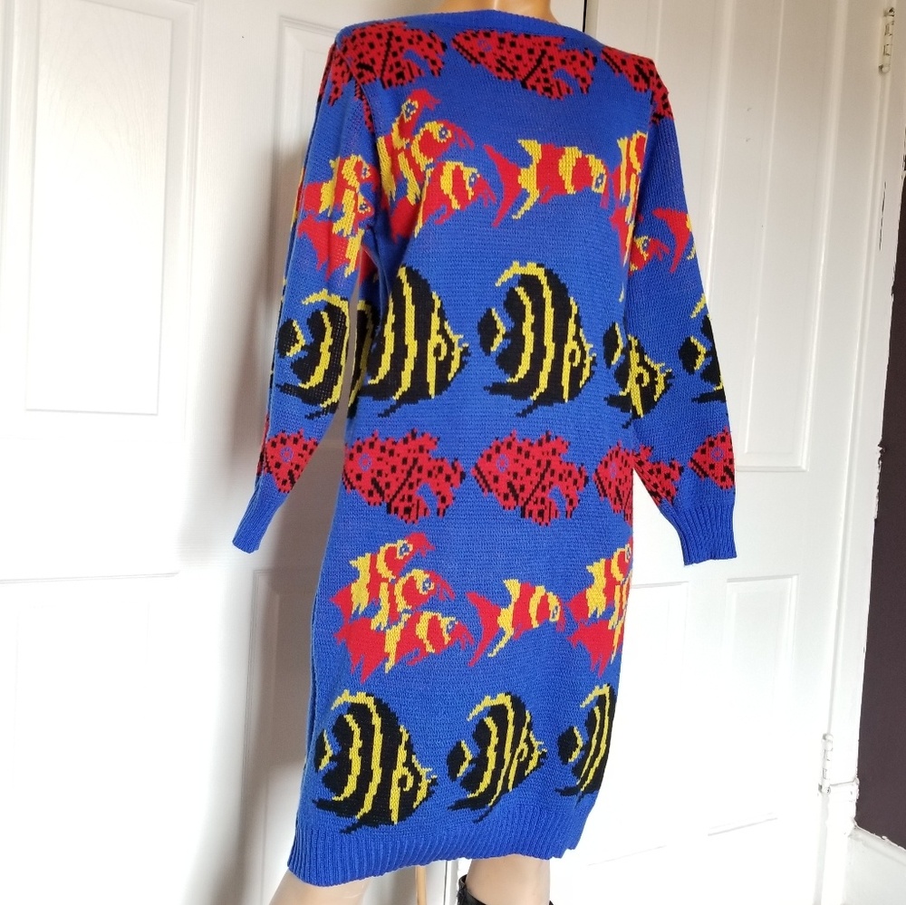 Betsey Johnson-inspired vintage fish sweater dress